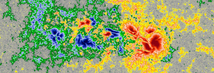 عکس متحرک از تغییرات میدان مغناطیسی زمین در اثر بادهای خورشیدی